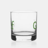 Golf met Flagstick Whisky Glas (Rechts)