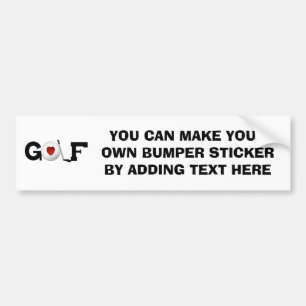 Golf met Golfbal-overhemden en -cadeaus Bumpersticker