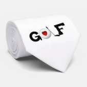 Golf met Golfbal-overhemden en -cadeaus Stropdas (Opgerold)