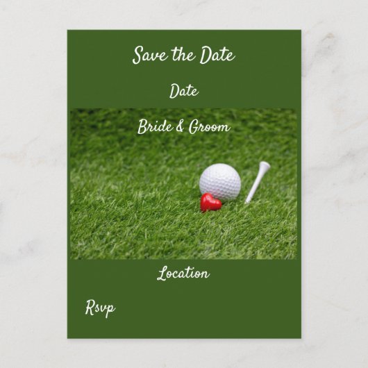 Golf met liefde briefkaart (Voorkant)