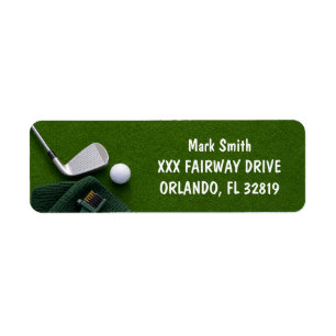 Golf met naam voor golfer etiket