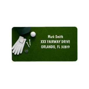 Golf met naam voor golfer etiket