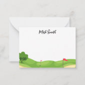Golf met naam voor golfer notitiekaartje (Voorkant)