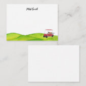 Golf met naam voor golfer notitiekaartje (Voorkant / Achterkant)