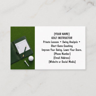 Golf met naam voor golfer visitekaartje