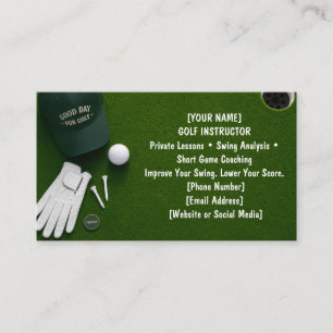 Golf met naam voor golfer visitekaartje