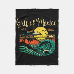 Golf Mexico Beach Golven Surf Tropische vrouwen Fleece Deken