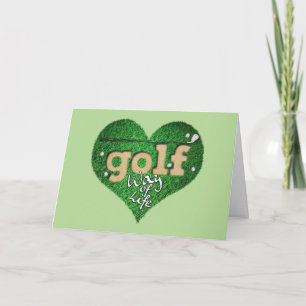 Golf Mode de vie Carte de retraite Coeur vert