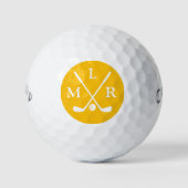 Golf Modern Elegant Monogram Typography Initials Golfballen (Voorkant)