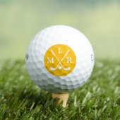 Golf Modern Elegant Monogram Typography Initials Golfballen (Insitu Shirt)