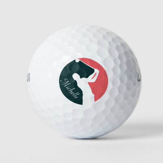 Golf modern typografie initiaal monogram elegant golfballen (Voorkant)