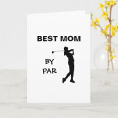 Golf Moeder Golfer Puns Moederdag Beste Moeder Doo Kaart (Gele Bloem)