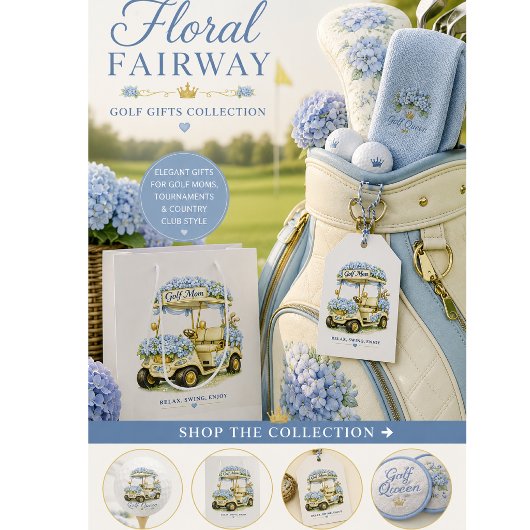 Golf Moeder Hydrangea Bloem Golfkar Medium Cadeauzakje