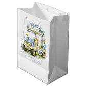 Golf Moeder Hydrangea Bloem Golfkar Medium Cadeauzakje (Voorkant Gekanteld)