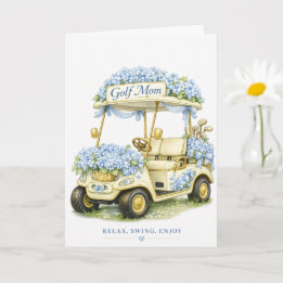 Golf Moeder Kaart Hortensia Bloem Golfkar