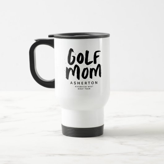 Golf moeder trendy zwarte soort gepersonaliseerde reisbeker (Links)