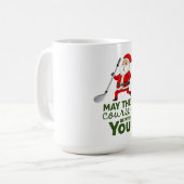 Golf Moge de baan met u zijn voor Kerstmis Koffiemok (Voorkant links)