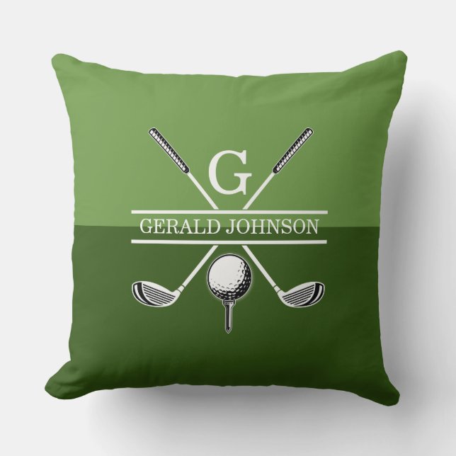 Golf Monogram Design Sierkussen (Voorkant)
