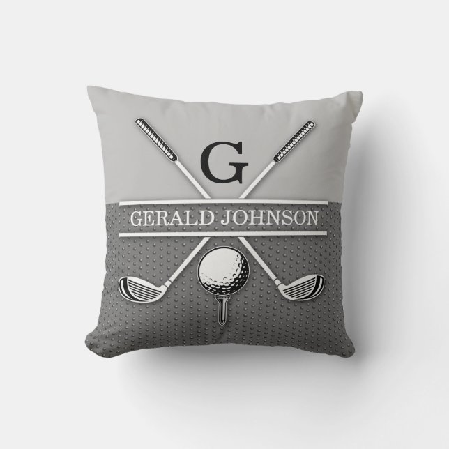 Golf Monogram Design Sierkussen (Voorkant)