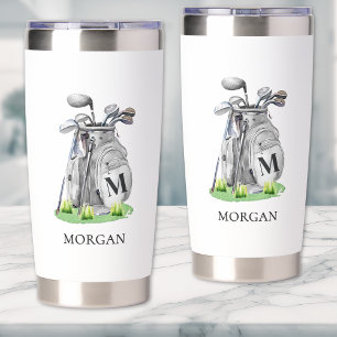 Golf Monogram Geïsoleerde Drinkbeker