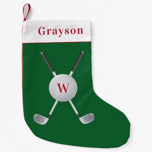 Golf Monogram Kleine kerststaart Kleine Kerstsok (Voorkant)