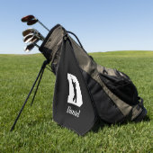 Golf Monogram Letter D Persoonlijk Golfhanddoek (Groen)
