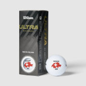 Golf Monogram Zwitserland Vlagkaart Golfballen (Verpakking)