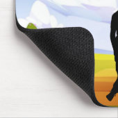 Golf Mousepad met Silhouette Golfer Muismat (Hoek)