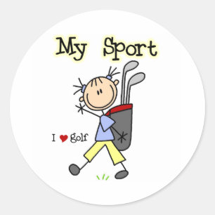 Golf My Sport Ronde Sticker