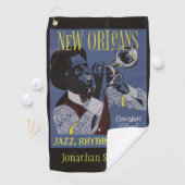Golf New Orleans Music texte personnalisé serviette de  (En situation)