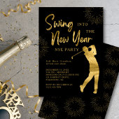 Golf New Years Eve Party Golf Theme Black and Gold