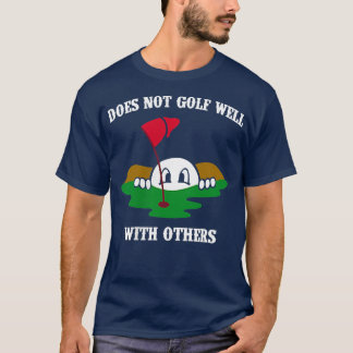 Golf niet goed met andere linkse liefdesgol t-shirt