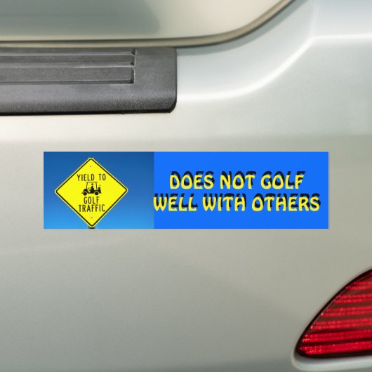 Golf niet goed met anderen grappig bumpersticker (Op auto)
