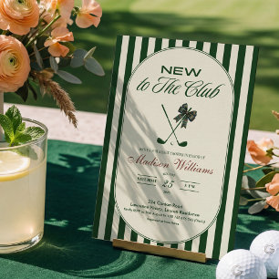 Golf "NIEUW BIJ DE CLUB" BABY Shower Kaart