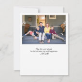 Golf Noël arbre et carte de vacances photo famille (Dos)