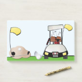 Golf - Notes post-it® de 10 po x 6 po (Sur un bureau)