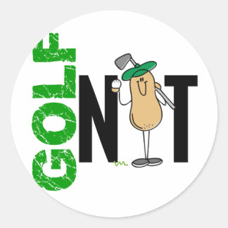 Golf Nut 1 Ronde Sticker