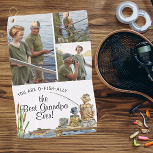Golf O-Fish-Ally Meilleur Grand-Papa Serviette de pêc