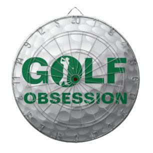 Golf Obsessie Golfball Green White dartboard Dartbord