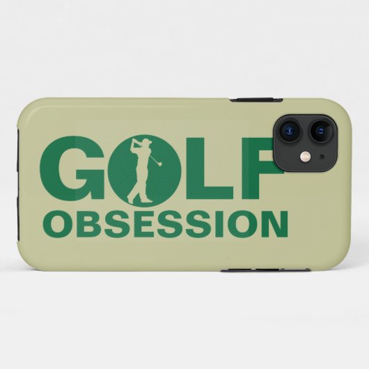 Golf Obsession Green Tan Golfing iPhone 5 Coque (Dos (Horizontal))