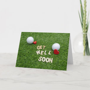 Golf Obtenez bien bientôt carte avec balle de golf