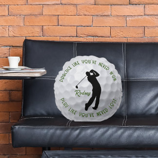 Golf oefenen en afspelen rond kussen