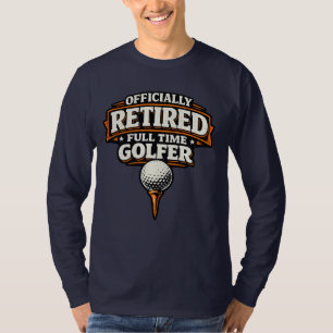 Golf Officieel Gestopte Golfer op Volle Tijd Vinta T-shirt