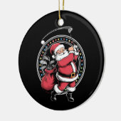 Golf Oh Kerstman Sinterklaas Golfer Golfi Keramisch Ornament (Links)