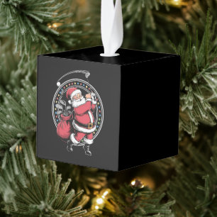 Golf Oh Kerstman Sinterklaas  Golfer Golfi Kubus Ornament