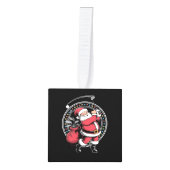 Golf Oh Kerstman Sinterklaas Golfer Golfi Kubus Ornament (Voorkant)