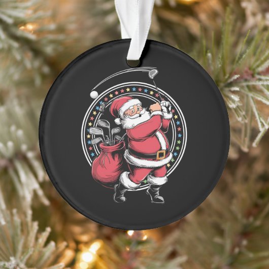 Golf Oh Kerstman Sinterklaas  Golfer Golfi Ornament (Boom)
