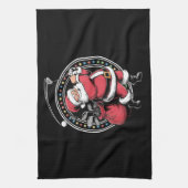 Golf Oh Kerstman Sinterklaas Golfer Golfi Theedoek (Verticaal)