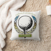 Golf ontwerp monogram golfer sjabloon kussen (Deken)