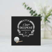 Golf Onze diepste condoleances golfbal Black Kaart (Staand voorkant)